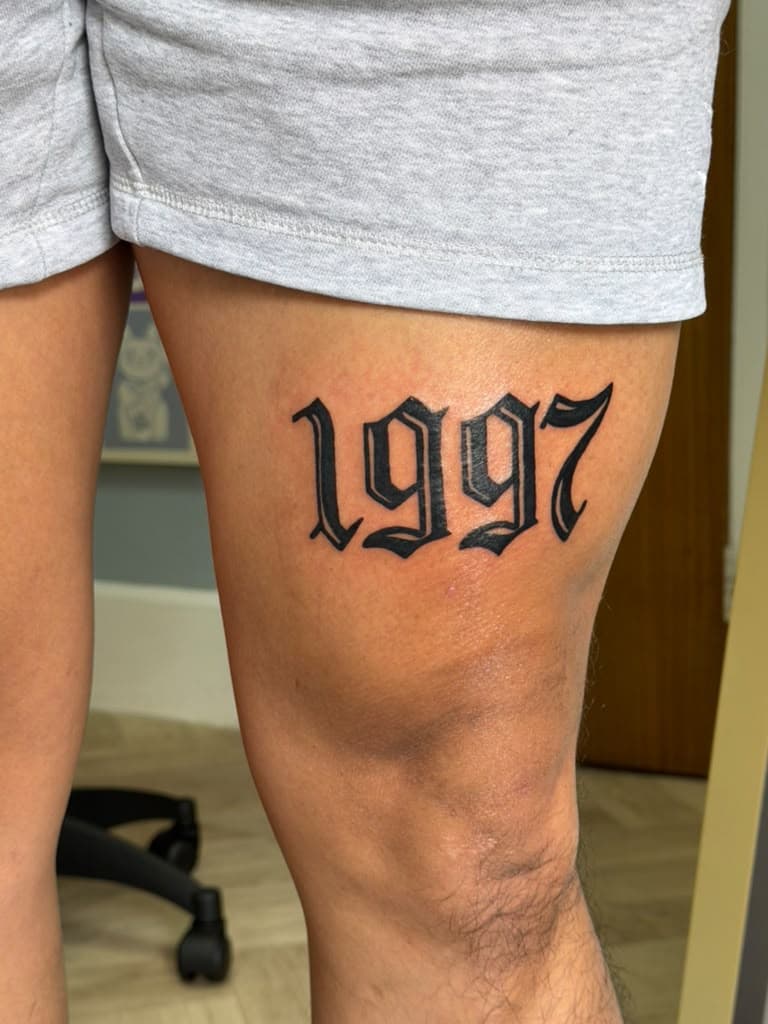 1997, blackletter — Lettering